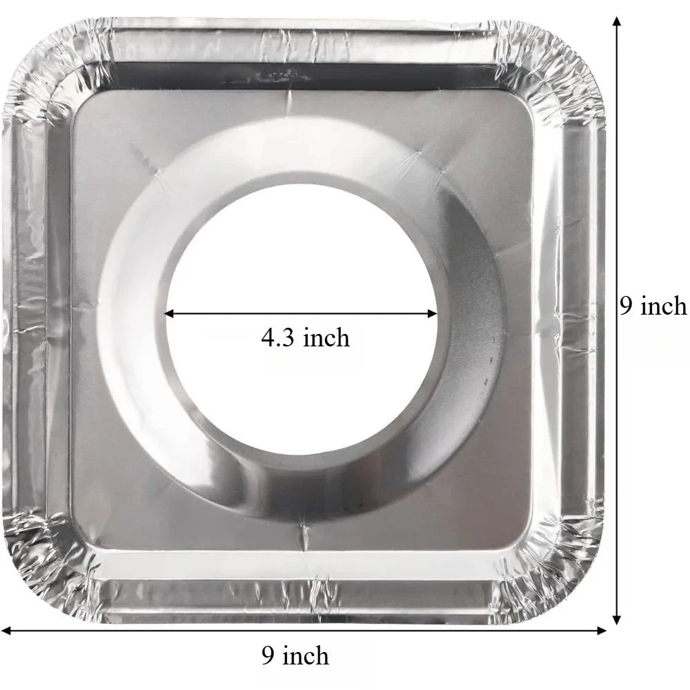 20Pack Aluminum Foil Gas Stove Burner Covers Disposable Stove Liners For Easy Cleanup 3