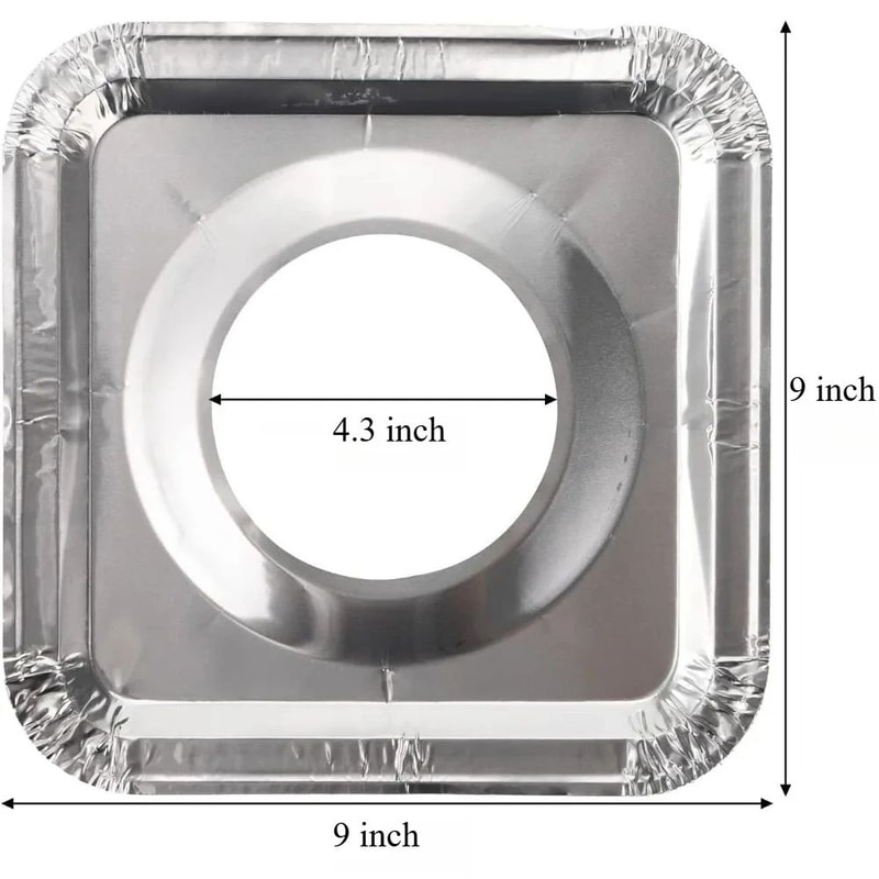 20Pack Aluminum Foil Gas Stove Burner Covers Disposable Stove Liners For Easy Cleanup 3