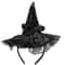 Gothic Halloween Witch Hat With Feathers Lace Elegant Witch Costume Accessory 0