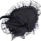 Gothic Halloween Witch Hat With Feathers Lace Elegant Witch Costume Accessory 4