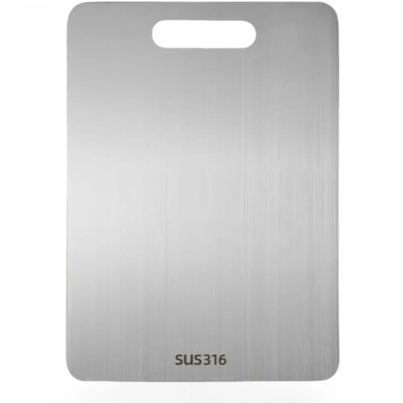 Titanium SUS316 Stainless Steel Cutting Board DoubleSided Food Grade Kitchen Board 7