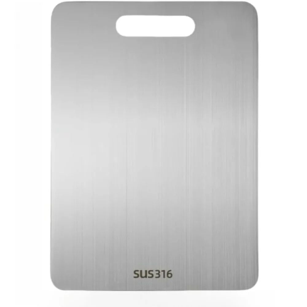 Titanium SUS316 Stainless Steel Cutting Board DoubleSided Food Grade Kitchen Board 8