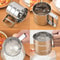 Stainless Steel Flour Sieve Cup Fine Mesh SemiAutomatic Baking Coffee Sifter 4