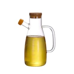 34oz glass olive oil bottle with graduation – leak-proof oil dispenser for kitchen & outdoor use