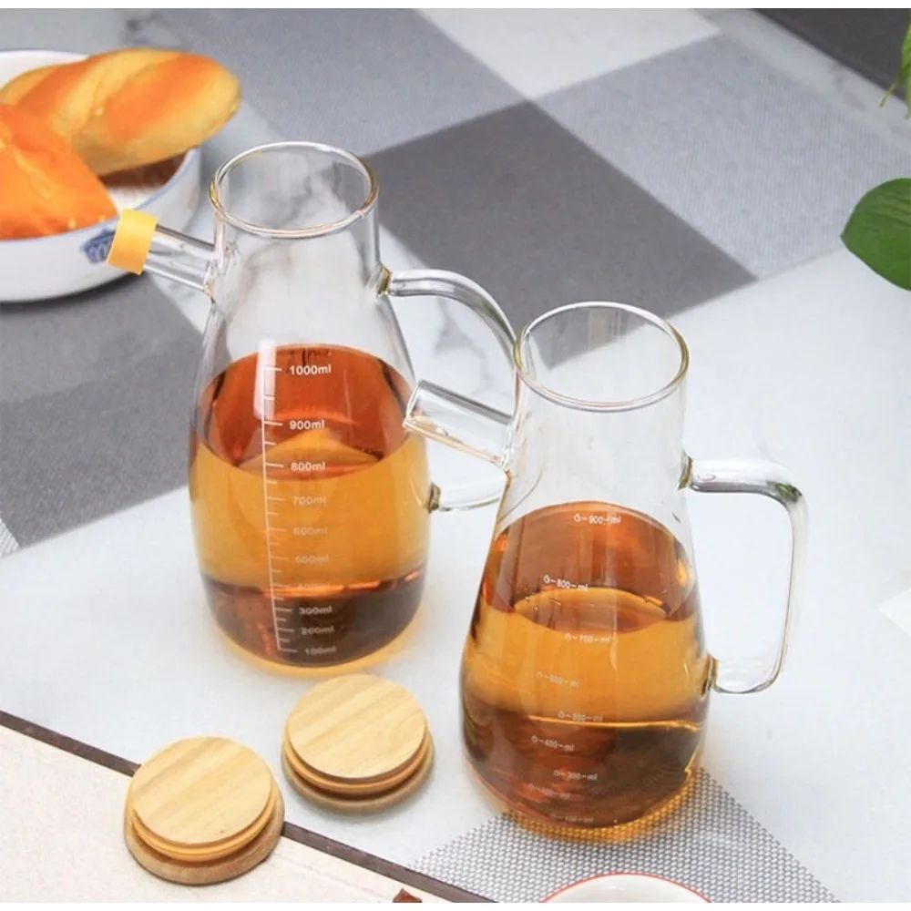 34oz Glass Olive Oil Bottle With Graduation LeakProof Oil Dispenser For Kitchen Outdoor Use 2