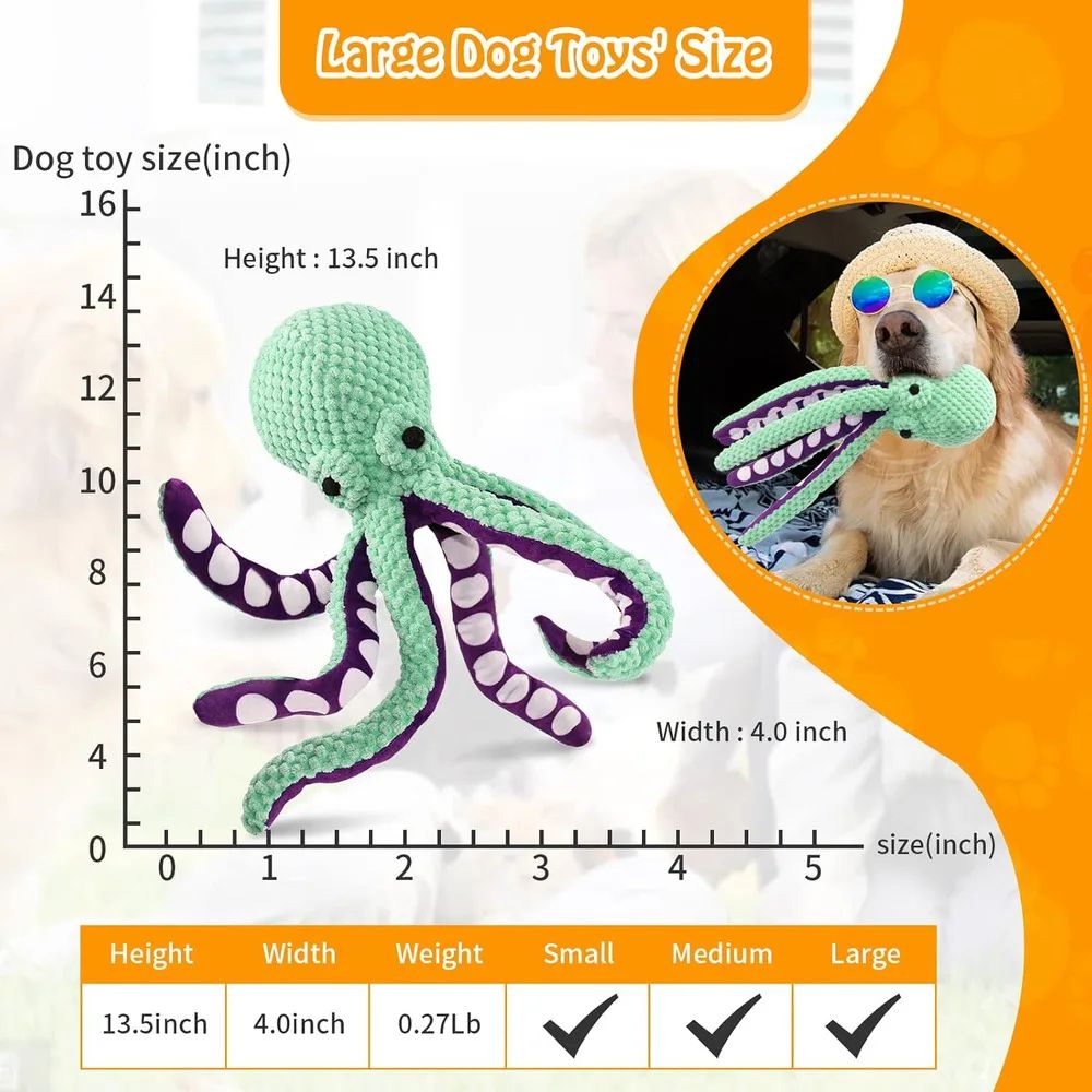 Squeaky Plush Dog Chew Toy Soft Durable Interactive Toy For Small To Large Dogs 2