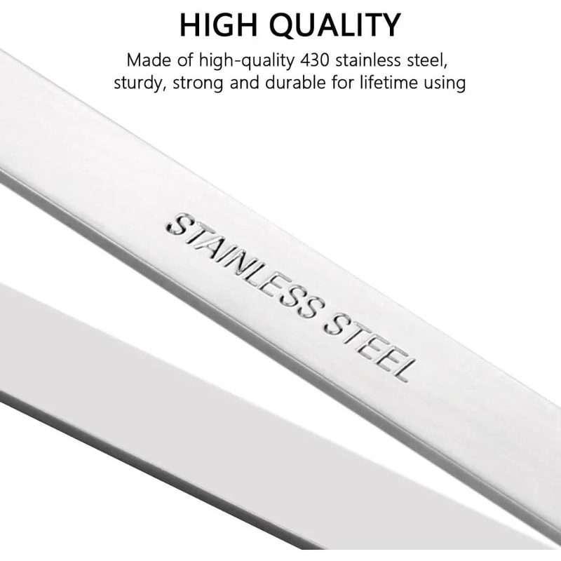 Stainless Steel Fish Bone Tweezers Flat Angled Precision Fish Bone Remover Tool 2