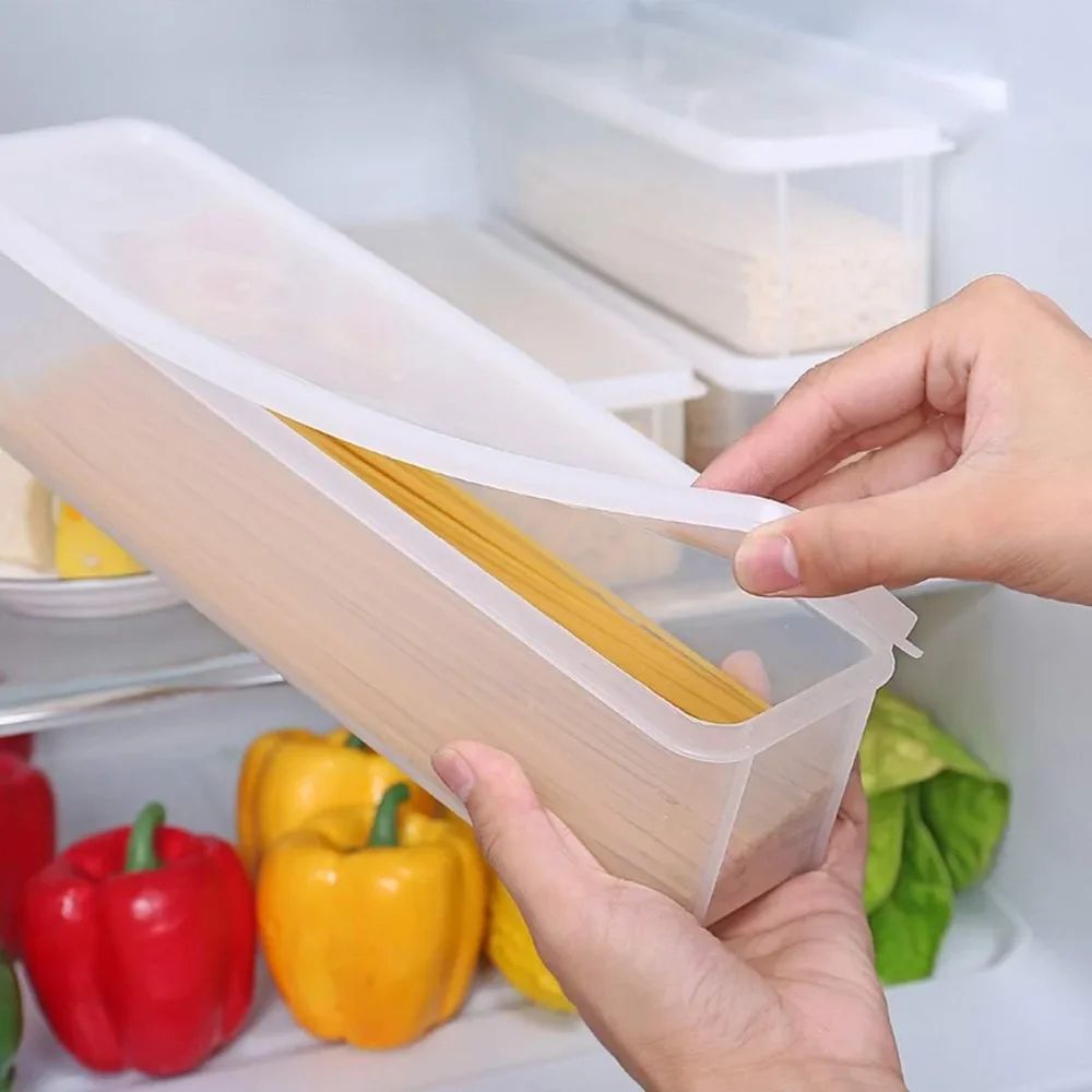 4Piece Airtight Food Storage Containers Transparent Pasta Storage Set With Secure Lids 2