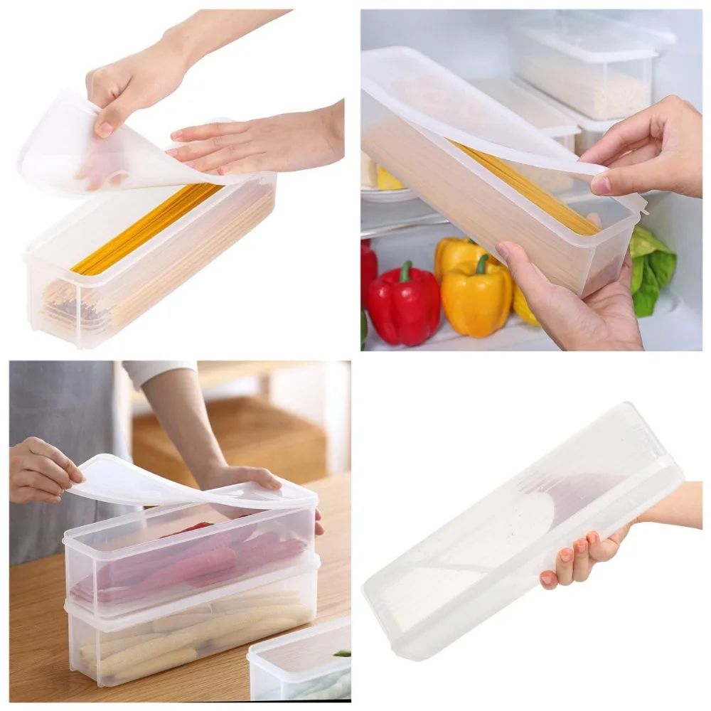 4Piece Airtight Food Storage Containers Transparent Pasta Storage Set With Secure Lids 4
