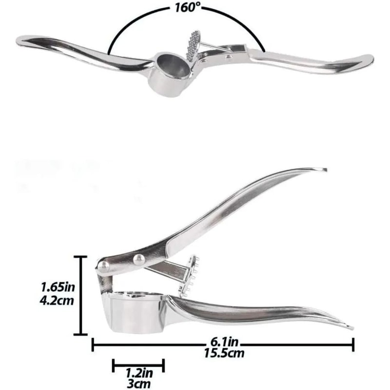 HeavyDuty Stainless Steel Garlic Press Ginger Crusher EasyClean Kitchen Squeezer 4