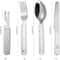4Piece Stainless Steel Camping Cutlery Set Travel Knife Fork Spoon Bottle Opener 4