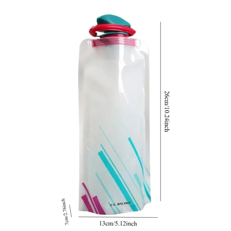 23oz Collapsible Water Bottle BPAFree Reusable Hydration Bottle For Travel Hiking Camping 1