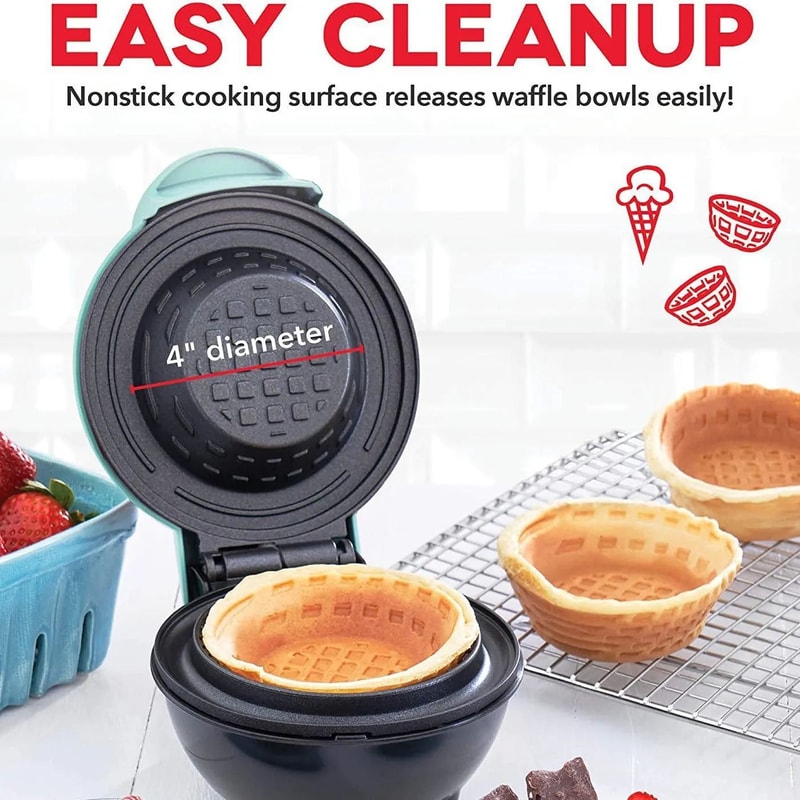 Multifunction Waffle Bowl Maker Breakfast Dessert Machine For Ice Cream Egg Tarts And Waffle Roll 2