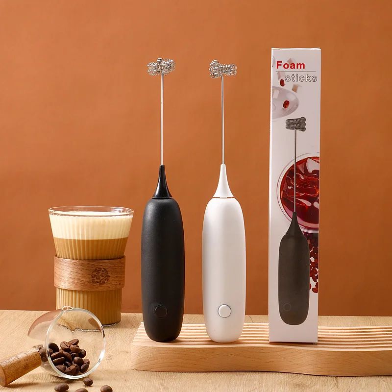 Portable Electric Milk Frother Handheld Coffee Foam Maker For Lattes Cappuccinos 0