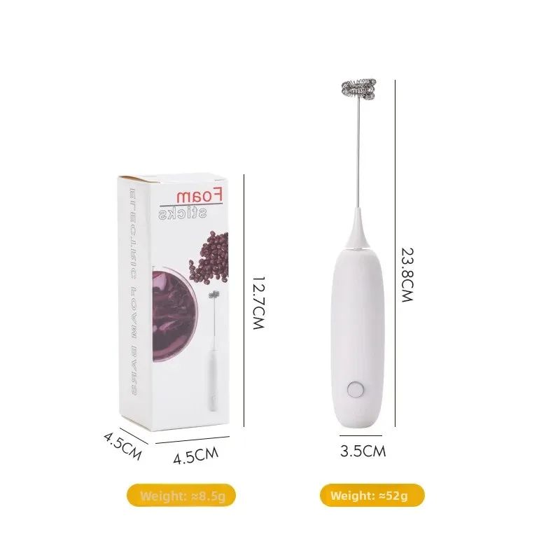 Portable Electric Milk Frother Handheld Coffee Foam Maker For Lattes Cappuccinos 7