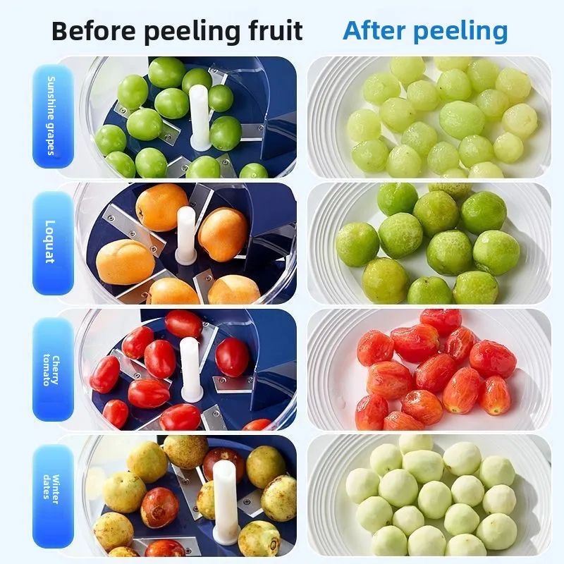 Electric Automatic Grape Peeler Smart Fruit Vegetable Peeling Machine For Home And Commercial Use 2
