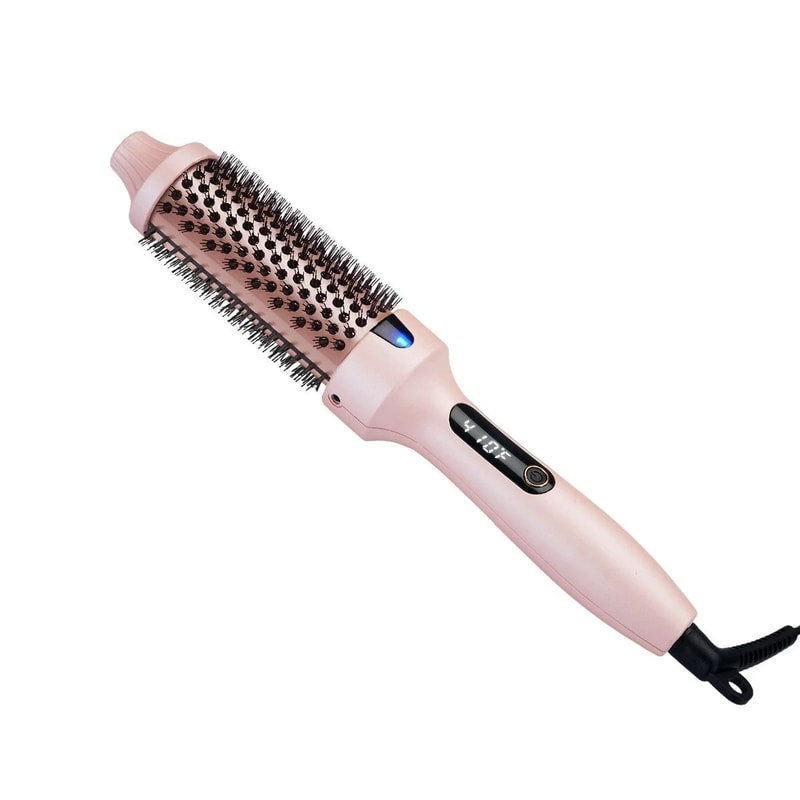 Fluffy Hair Straightening Comb 2in1 Straightener Curler For Bangs And Inner Curls 0