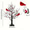 21Inch LED Bonsai Tree With Red Birds Lighted Artificial Birch Decor For Christmas Home 6
