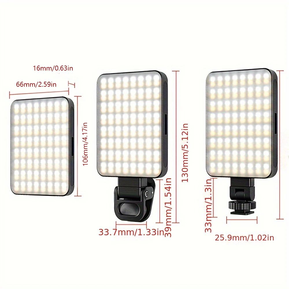 Magnetic LED Fill Light With Clip 3000mAh Rechargeable Selfie Video Conference Light 4