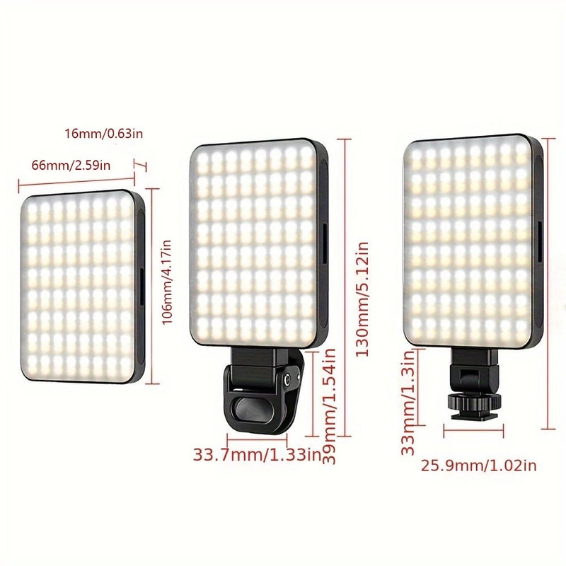 Magnetic LED Fill Light With Clip 3000mAh Rechargeable Selfie Video Conference Light 4