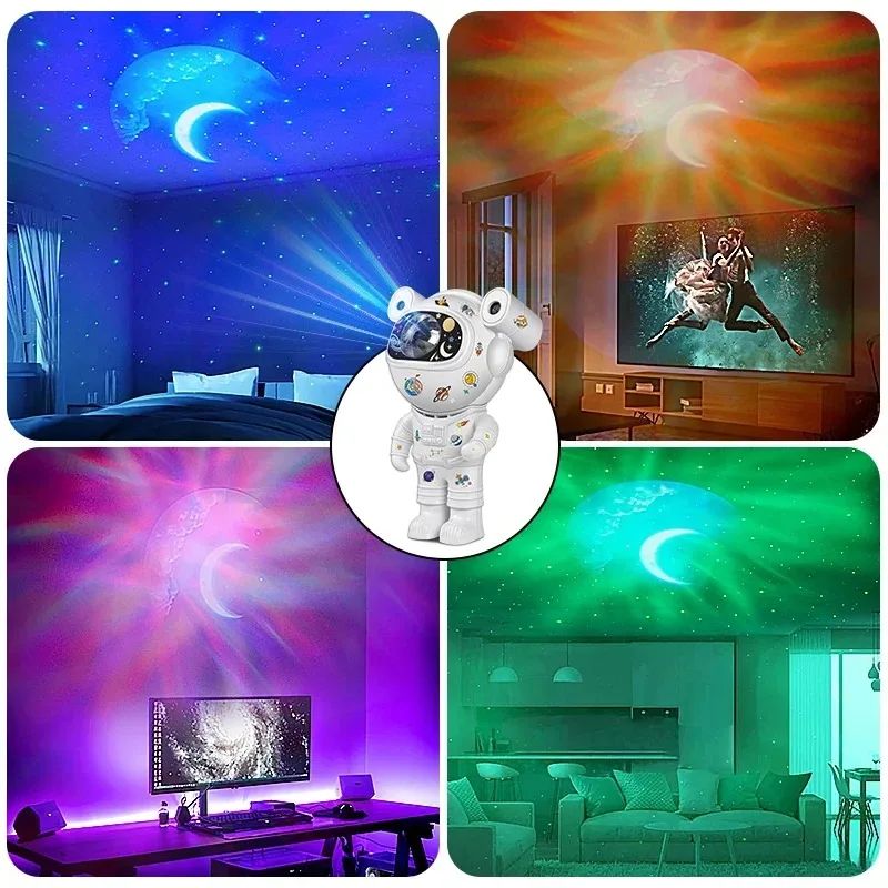 Kids Astronaut Galaxy Projector Night Light With Remote DIY Star Nebula Lamp With 360 Adjustable D 3