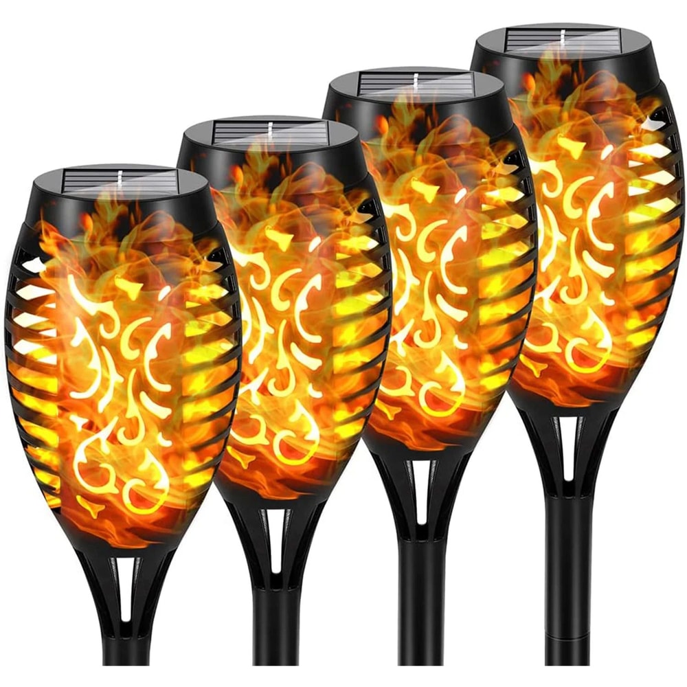 12 LED Solar Flame Torch Lights Waterproof Outdoor Garden Lights For Yard Pathway And Holiday Decor 5