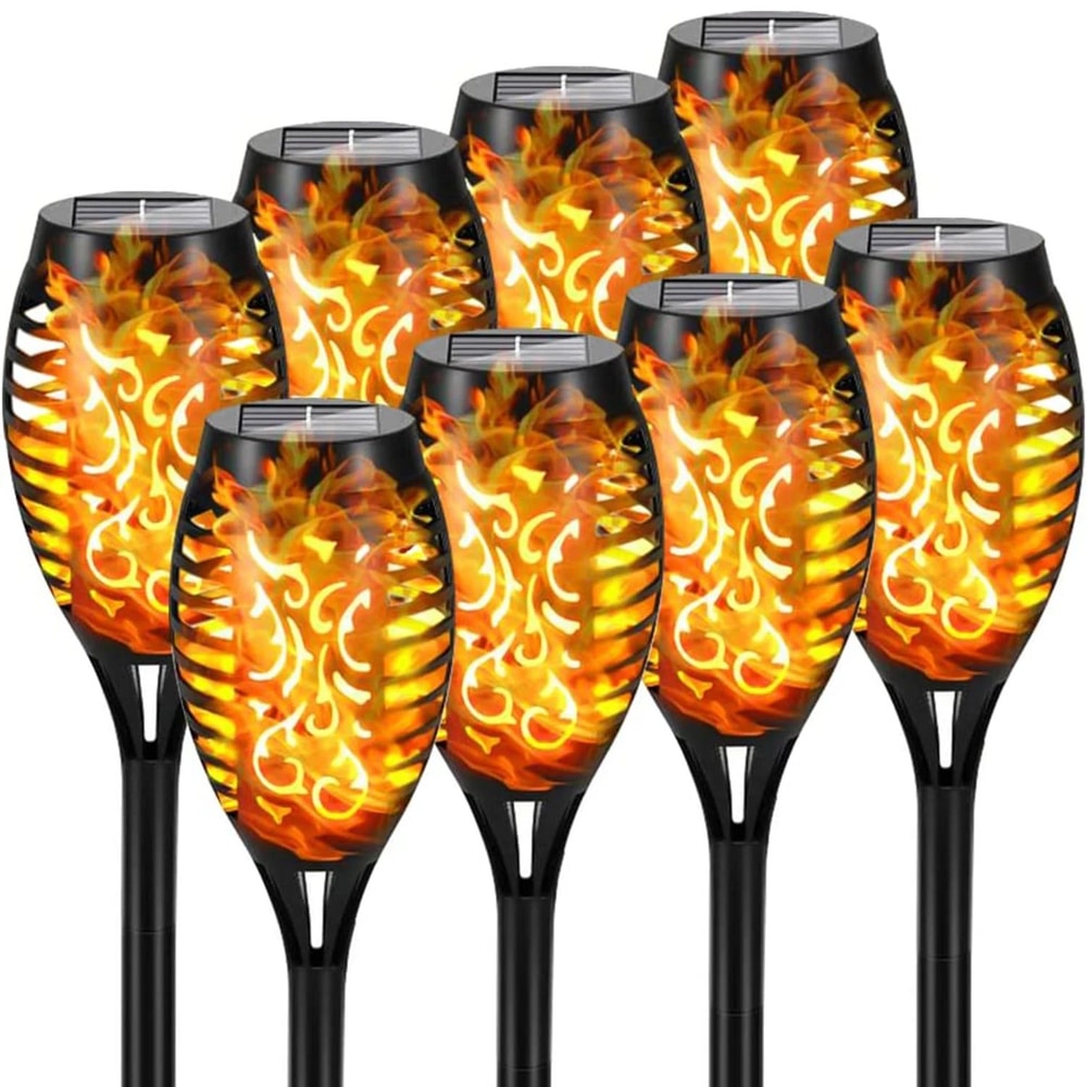 12 LED Solar Flame Torch Lights Waterproof Outdoor Garden Lights For Yard Pathway And Holiday Decor 7