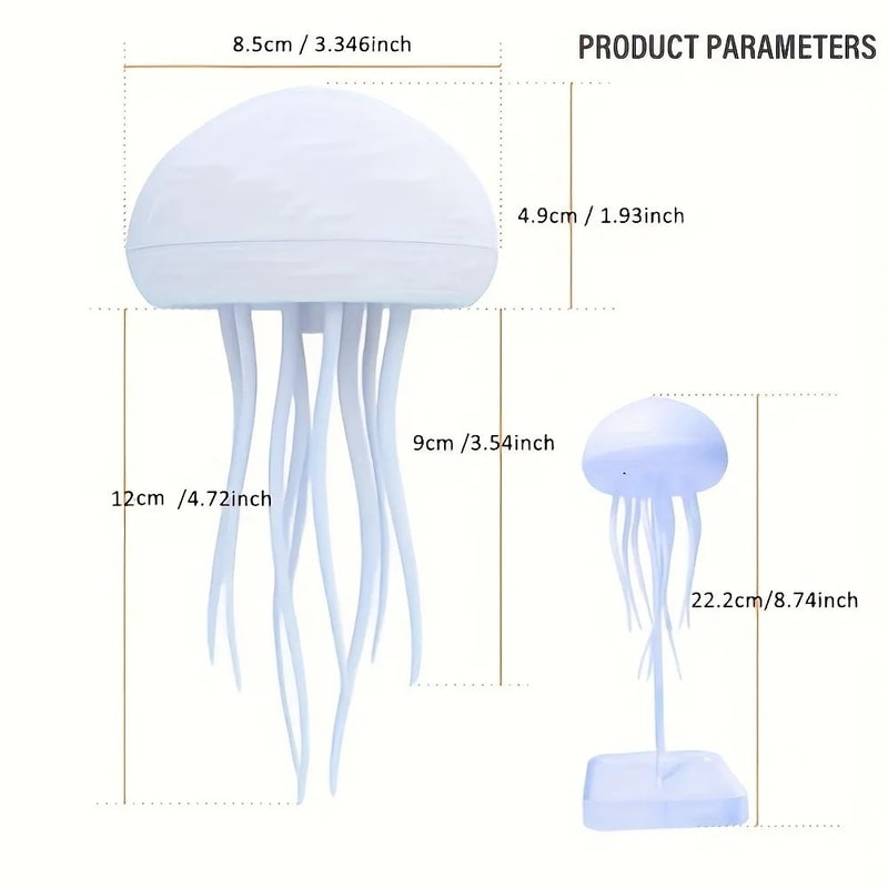 Bionic Jellyfish Night Light Voice Control Jellyfish Lamp With Floating RGB Glow For Bedroom Decor 4