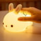 Touch Sensor RGB Bunny Night Light Silicone Bunny Lamp With 16 Colors USB Rechargeable For Kids B 0