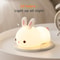 Touch Sensor RGB Bunny Night Light Silicone Bunny Lamp With 16 Colors USB Rechargeable For Kids B 2