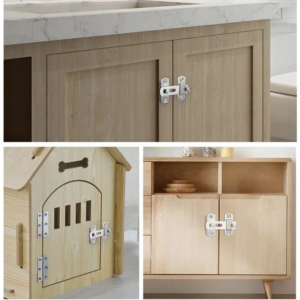 Stainless Steel Barn Door Lock Sliding Door Latch With 0180 Flip For Bathrooms Garages Pet Doors 2