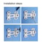 Stainless Steel Barn Door Lock Sliding Door Latch With 0180 Flip For Bathrooms Garages Pet Doors 4