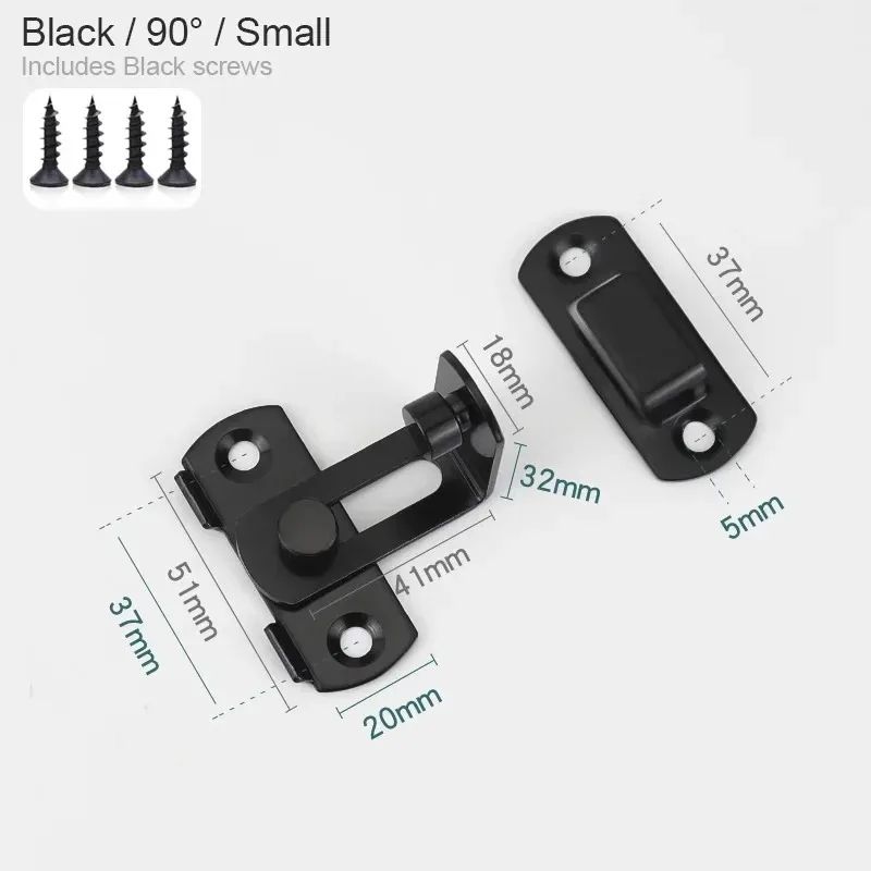 Stainless Steel Barn Door Lock Sliding Door Latch With 0180 Flip For Bathrooms Garages Pet Doors 7