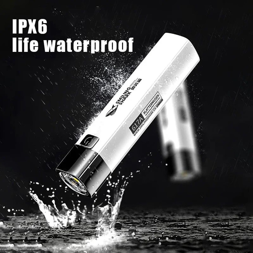 2in1 Mini Tactical Flashlight Power Bank LED Flashlight Power Bank With 400LM Brightness USB Rech 1