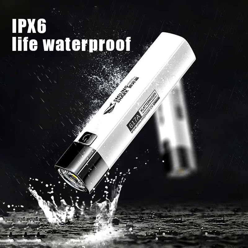 2in1 Mini Tactical Flashlight Power Bank LED Flashlight Power Bank With 400LM Brightness USB Rech 1