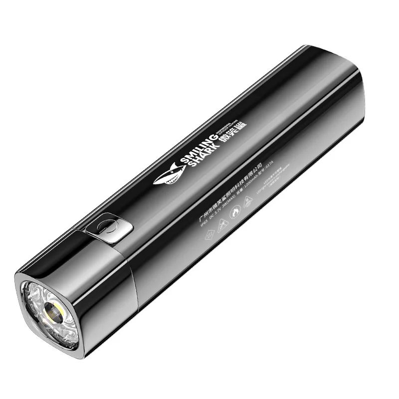 2in1 Mini Tactical Flashlight Power Bank LED Flashlight Power Bank With 400LM Brightness USB Rech 3