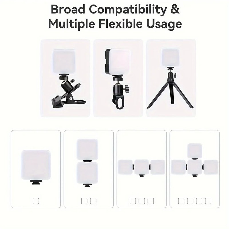 MultiPurpose ClipOn Fill Light Portable Phone Fill Light With 10 Brightness Modes USB Recharge 5