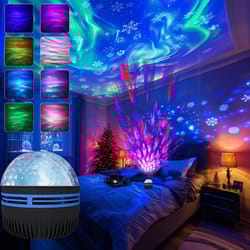 northern lights star projector - aurora borealis projector with 7 modes, remote control & usb power