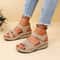 Summer Wedge Platform Sandals For Women Women Wedge Sandals Lightweight NonSlip Beach Shoes 2