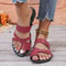 SunnyStride Summer SquareToe Cross Strap Flat Sandals Stylish Beach Casual Women Slides 8
