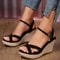 Women Wedge Platform Sandals Waterproof ThickSole Roman Style Summer Shoes 7