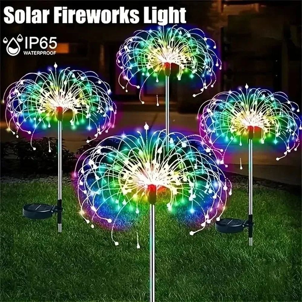 Solar Firework Garden Light Outdoor Solar Garden Lights With IP65 Waterproof LED Sparkler Decorati 0