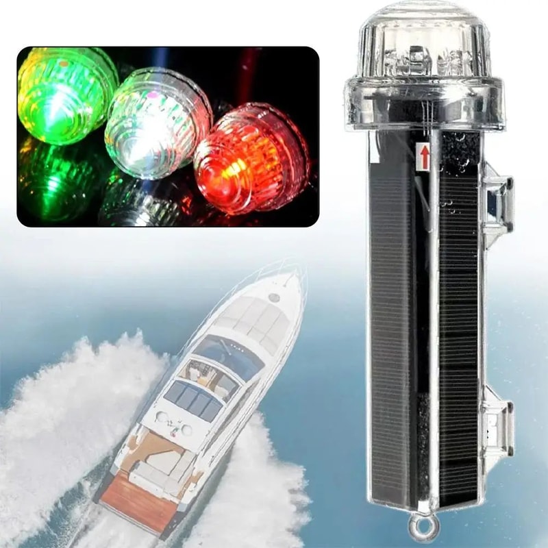 Solar Marine Net Marker Light Waterproof Marine Navigation Light For Buoy Anchor Net Safety 1