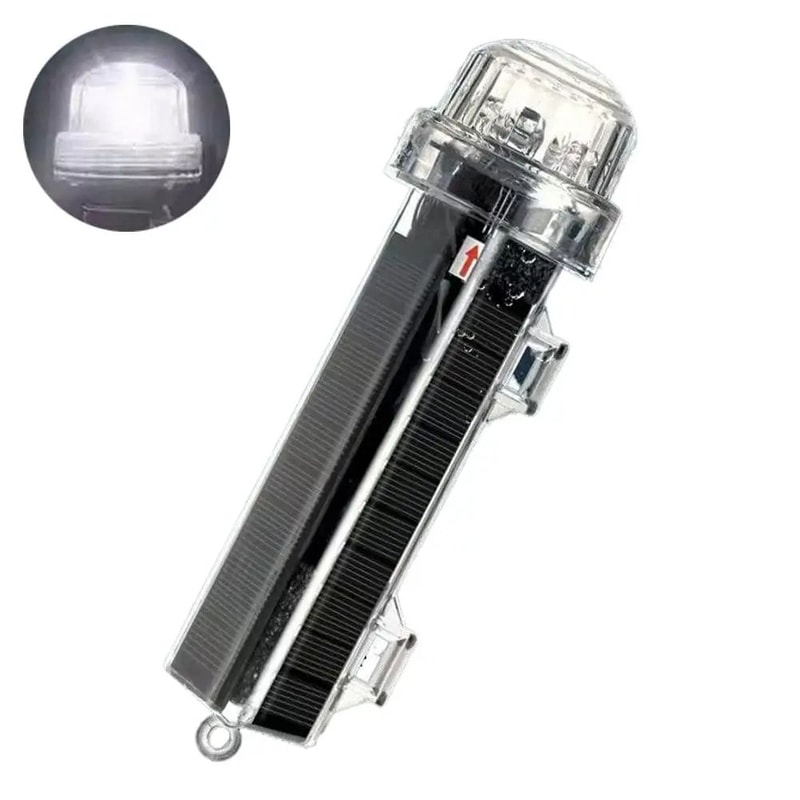 Solar Marine Net Marker Light Waterproof Marine Navigation Light For Buoy Anchor Net Safety 5