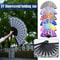 Foldable Rave Hand Fan Colorful Rave Fan With Reflective Gradient Design For Festivals Dance 1