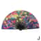 Foldable Rave Hand Fan Colorful Rave Fan With Reflective Gradient Design For Festivals Dance 15
