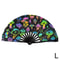 Foldable Rave Hand Fan Colorful Rave Fan With Reflective Gradient Design For Festivals Dance 17