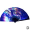 Foldable Rave Hand Fan Colorful Rave Fan With Reflective Gradient Design For Festivals Dance 9