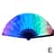 Foldable Rave Hand Fan Colorful Rave Fan With Reflective Gradient Design For Festivals Dance 10
