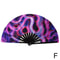 Foldable Rave Hand Fan Colorful Rave Fan With Reflective Gradient Design For Festivals Dance 11